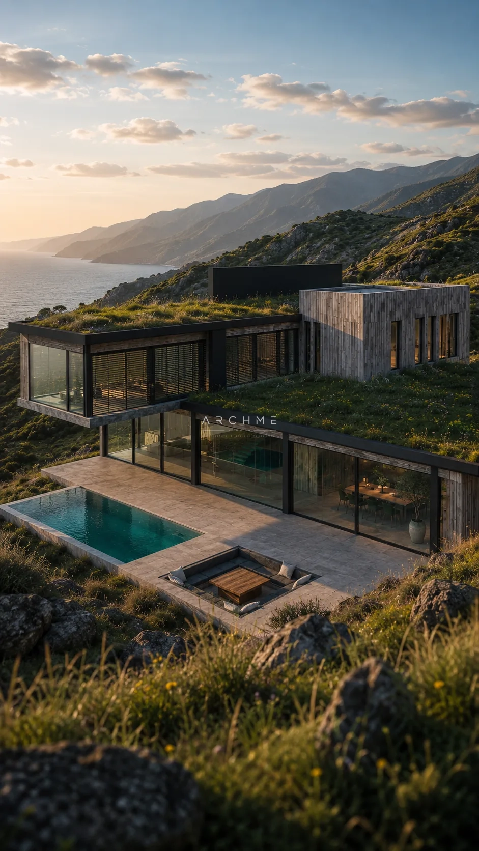 Cliff House, вписана в крайбрежния склон