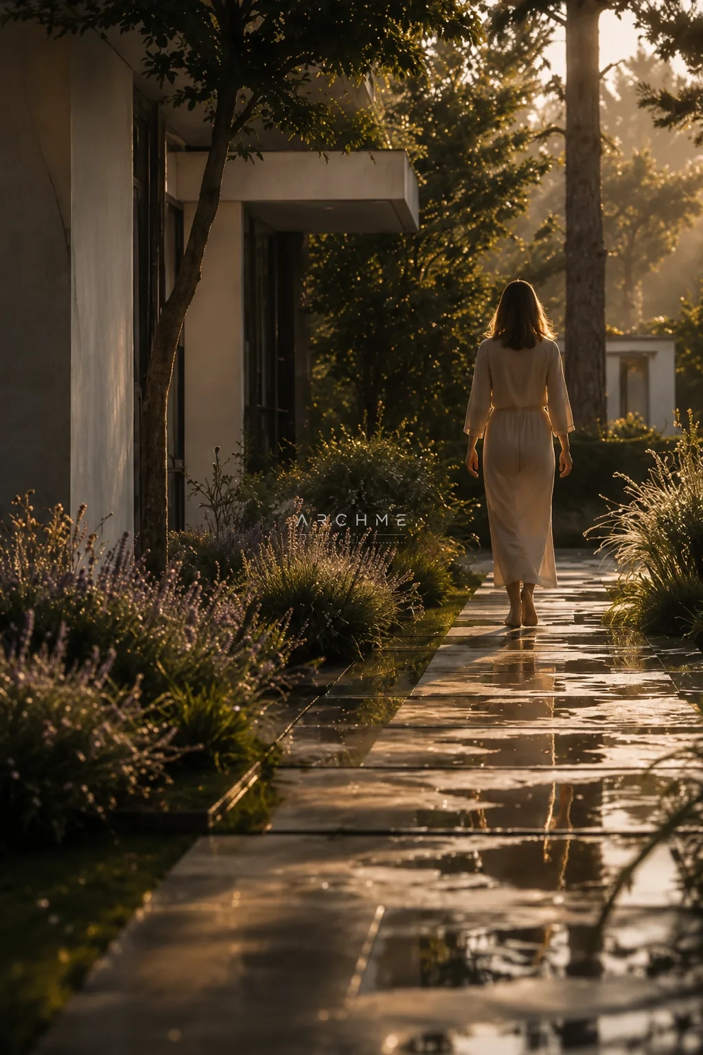 Алея през вътрешната градина на Terra House